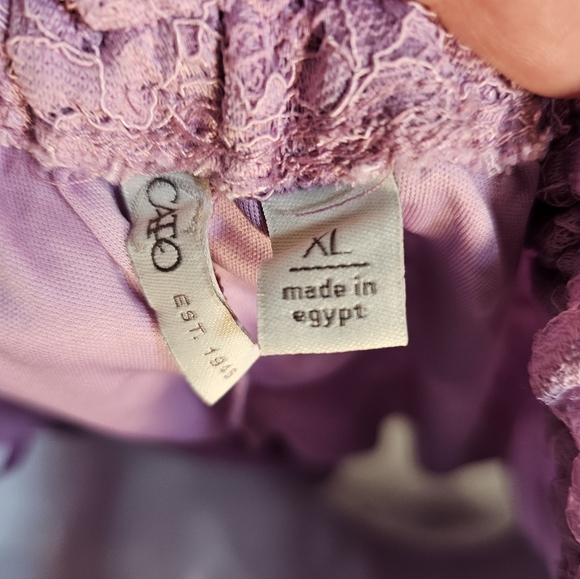 2/$20 Cato XL Lavender Lace Top - Picture 5 of 9